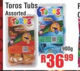 Toros Tubs Assorted 900g