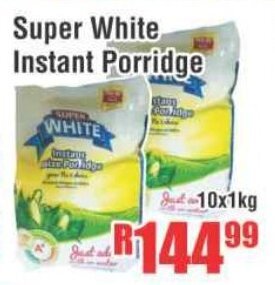 Super White Instant Porridge 10x1kg