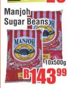 Devland Cash And Carry Manjoh Sugar Beans 10x500g offer