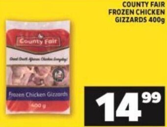 Shoprite County Fair Frozen Chicken Gizzards 400g offer