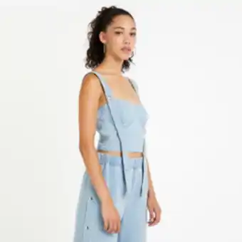 The FIX Women's light wash co-ord denim top offer