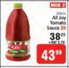 KitKat Cash and Carry All Joy Tomato Sauce 2lt offer