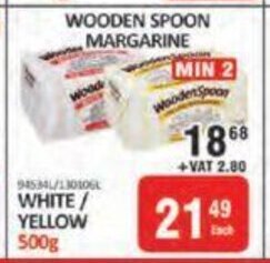 KitKat Cash and Carry Wooden Spoon Margarine White / Yellow 500g offer