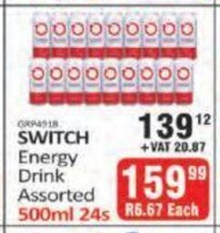 KitKat Cash and Carry Switch Energy Drink assorted 500ml - 24s offer