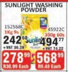 KitKat Cash and Carry Sunlight Washing Powder 1kg - 9s offer