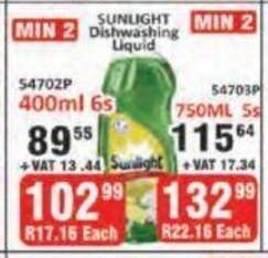 KitKat Cash and Carry Sunlight Dishwashing Liquid 400ml - 6s offer
