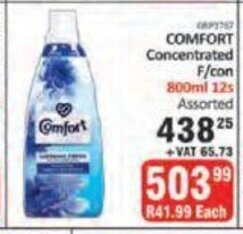 KitKat Cash and Carry Comfort Concentrated Fabric Conditioner 800ml - 12s offer
