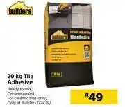 Builders Warehouse Builders tile adhesive-20 kg offer