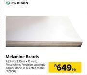 Builders Warehouse Pg bison melamine boards 1.83m x 2.75m x 16mm-each offer