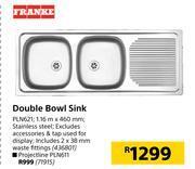 Builders Warehouse Franke double bowl sink pln621 offer