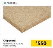 Builders Warehouse Pg bison chipboard 16mm x 1.83m x 2.75m offer