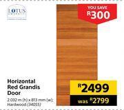 Builders Warehouse Lotus horizontal red grandis door offer