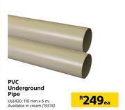 Builders Warehouse Pvc underground pipe 100 mm x 6 m ule420-each offer