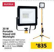 Builders Warehouse Eurolux 20w portable tripod led worklight offer
