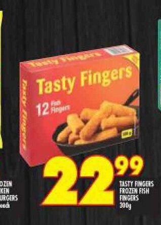 Shoprite Tasty Fingers Frozen Fish Fingers 300g offer