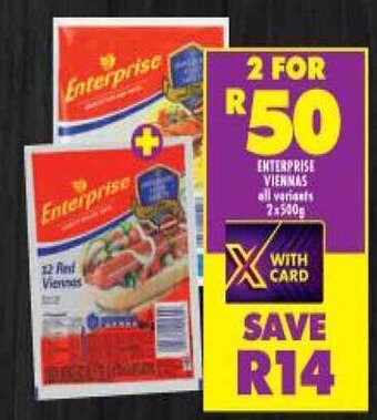 Shoprite Enterprise Viennas All Variants 2x500g offer