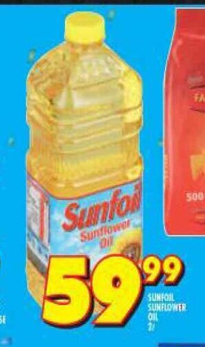 Shoprite Sunfoil Sunflower Oil 2L offer