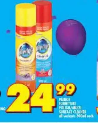 Shoprite Pledge Furniture Polish / Multi Surface Cleaner all variants 300ml each offer