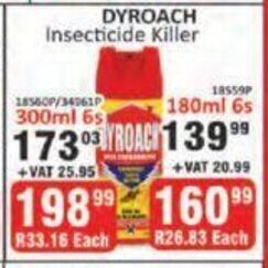 KitKat Cash and Carry Dyroach Insecticide Killer 300ml - 6s offer