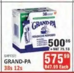 KitKat Cash and Carry Grand-Pa Headache Powder 38's - 12s offer