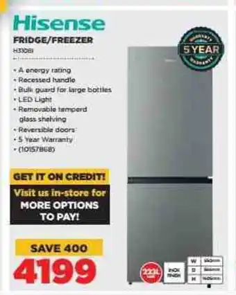 HiFi Corp Hisense - Fridge / Freezer - H31081 offer
