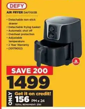 HiFi Corp DEFY - Air Fryer - DAF7003B offer
