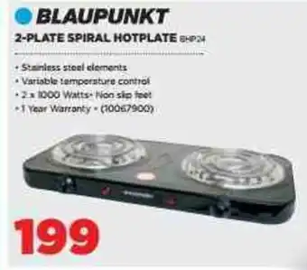 HiFi Corp Blaupunkt - 2-Plate Spiral Hotplate offer