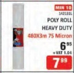 KitKat Cash and Carry Poly Roll Heavy Duty 480 x 3m - 75 micron offer