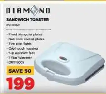 HiFi Corp Diamond - Sandwich Toaster - DST300W offer