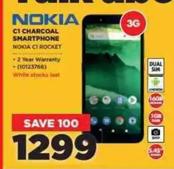 HiFi Corp Nokia - C1 Charcoal Smartphone - NOKIA C1 ROCKET offer