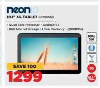 HiFi Corp Neon - 10.1" 3G Tablet - NQT1013GIQ offer