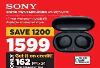 HiFi Corp Sony - XB700 TWS Earphones offer