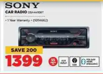 HiFi Corp Sony - Car Radio - DSX-A410BT offer