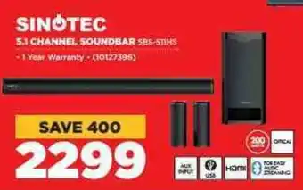 HiFi Corp Sinotec - 5.1 Channel Soundbar offer