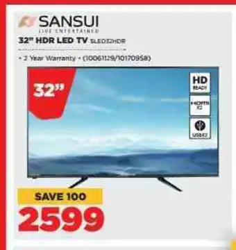 HiFi Corp Sansui - 32" HDR LED TV offer