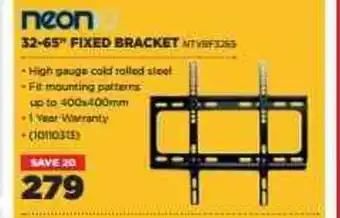 HiFi Corp Neon - 32-65" FIxed Bracket offer