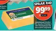 Checkers Lancewood gouda/wit gouda/cheddar/wit cheddarkaas-900g elk offer