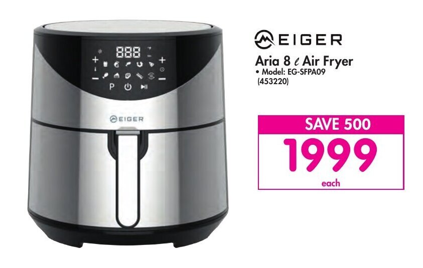Eiger Aria 8L Air Fryer offer at Makro