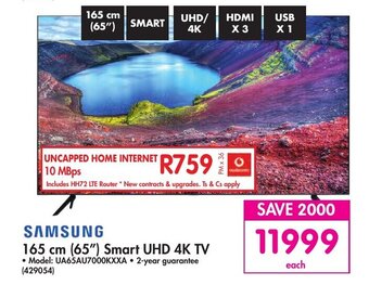 Makro Samsung 165cm (65") Smart UHD 4K TV offer