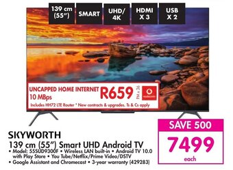 Makro Skyworth 139cm (55") Smart UHD Android TV offer