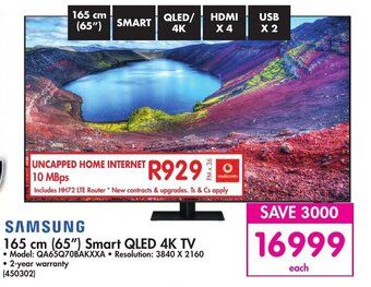 Makro Samsung 165cm (65") Smart QLED 4K TV offer