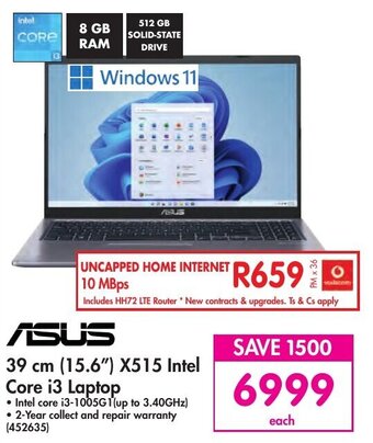 Makro Asus 39cm (15.6") X515 Intel Core i3 Laptop offer
