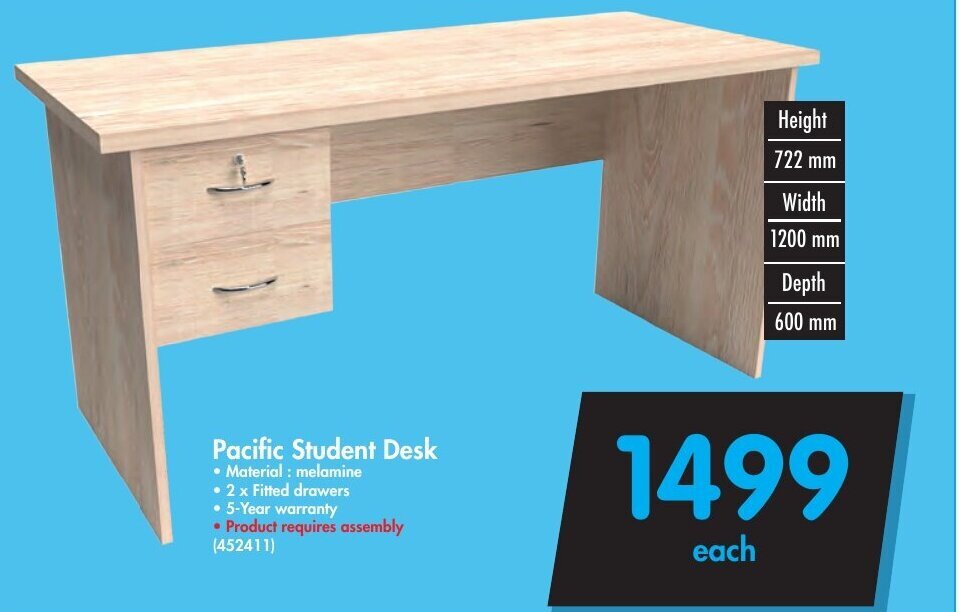 Pacific Student Desk offer at Makro