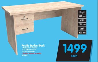 Pacific Student Desk