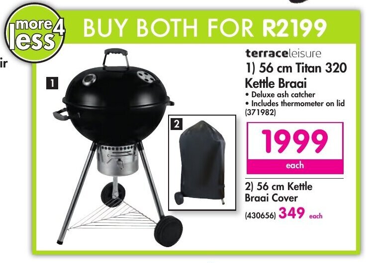 Terraceleisure 56cm Titan 320 Kettle Braai offer at Makro