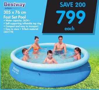 Makro Bestway 305 x 76cm Fast Set Pool offer