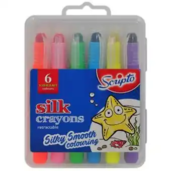Silk crayons retractable 6pc