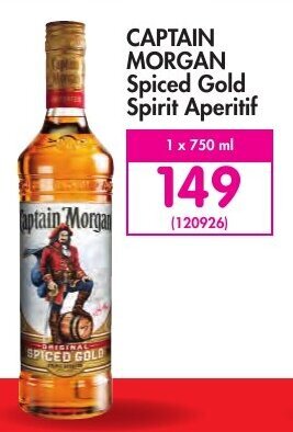 Makro Captain Morgan Spiced Gold Spirit Aperitif 750ml offer