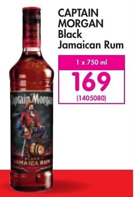 Makro Captain Morgan Black Jamaica Rum 750ml offer