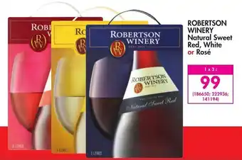 Makro Robertson Winery Natural Sweet red, White or Rosé 3L offer
